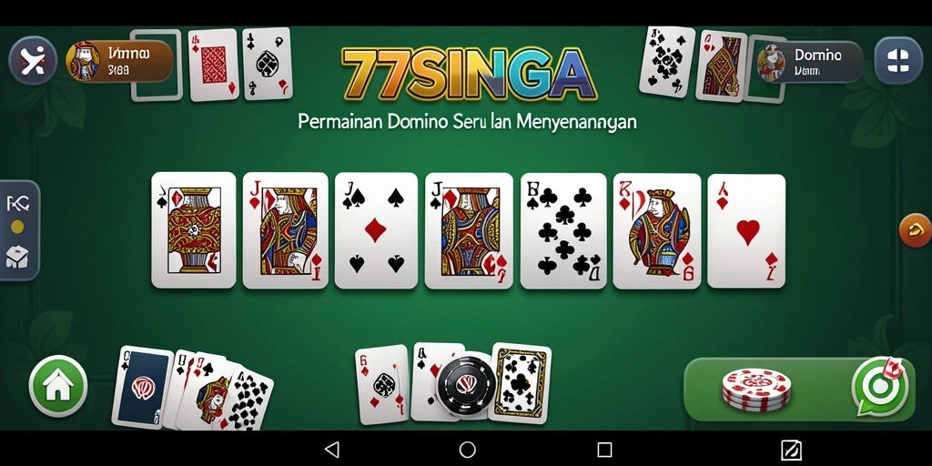 Antarmuka permainan Domino yang menarik di 77SINGA.