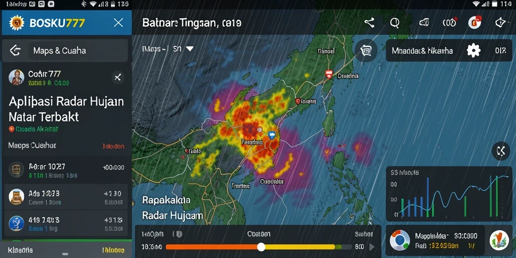 Antarmuka aplikasi BOSKU777 menampilkan radar hujan secara jelas dan informatif.
