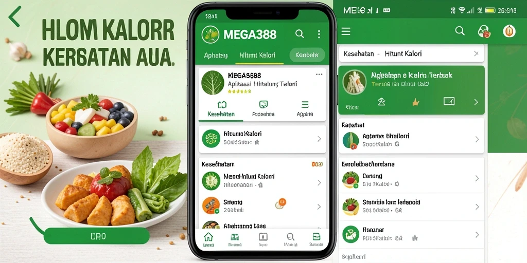 Antarmuka aplikasi MEGA388 untuk menghitung kalori dengan mudah.