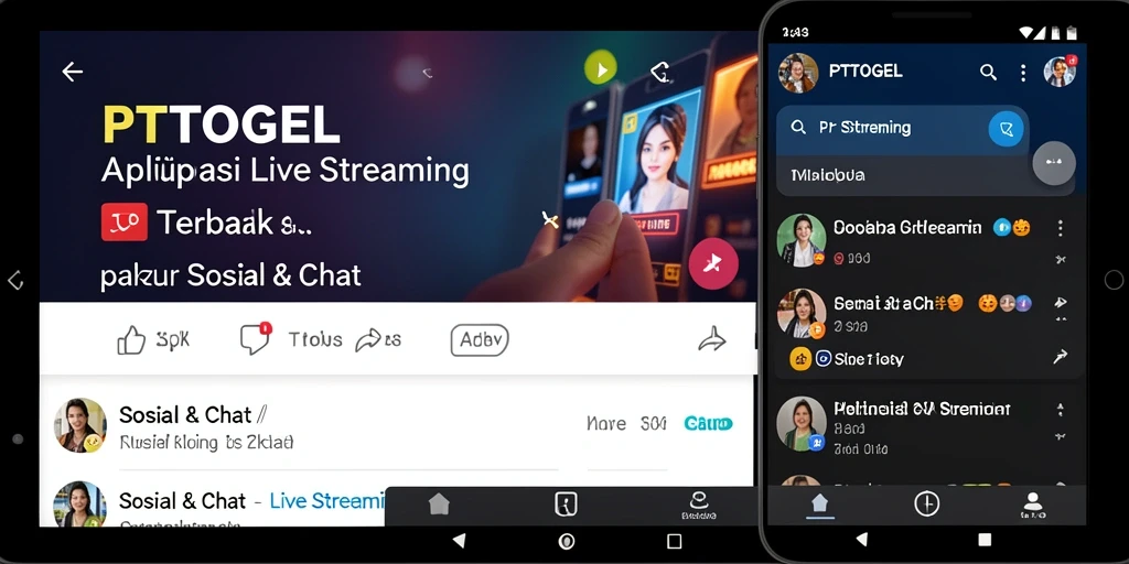 Antarmuka pengguna PTTOGEL saat Live Streaming yang menarik dan interaktif.