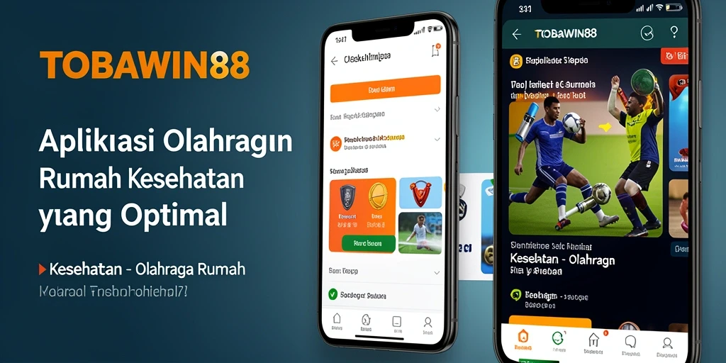 Tampilan antarmuka aplikasi Olahraga Rumah TOBAWIN88 yang interaktif.
